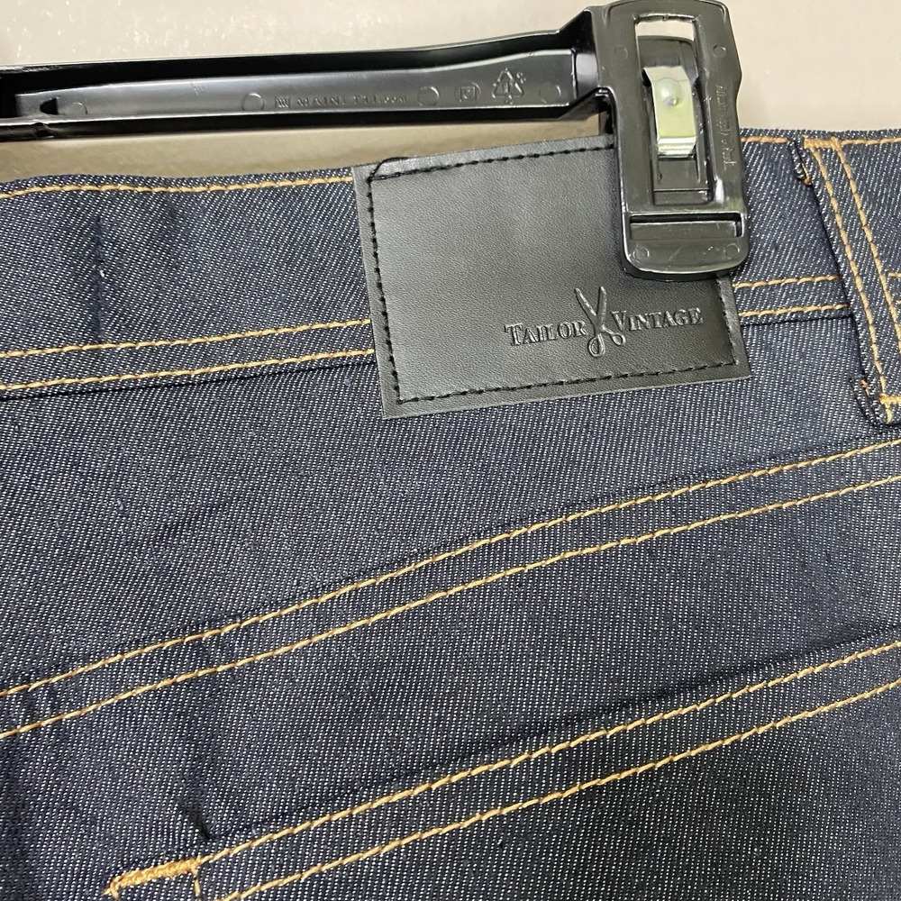 Tailor Vintage Jeans Mens 38x30 Canaan Slim Fit Stretch Indigo‎ Rinse Wash - Picture 5 of 14